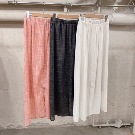 linen like sheer skirt