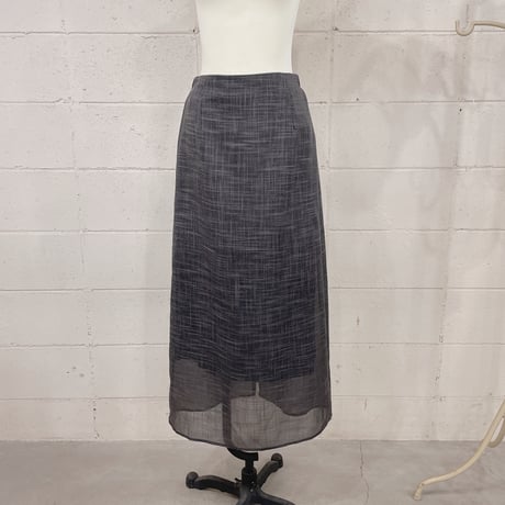 linen like sheer skirt