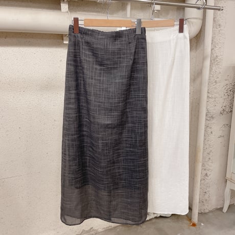 linen like sheer skirt