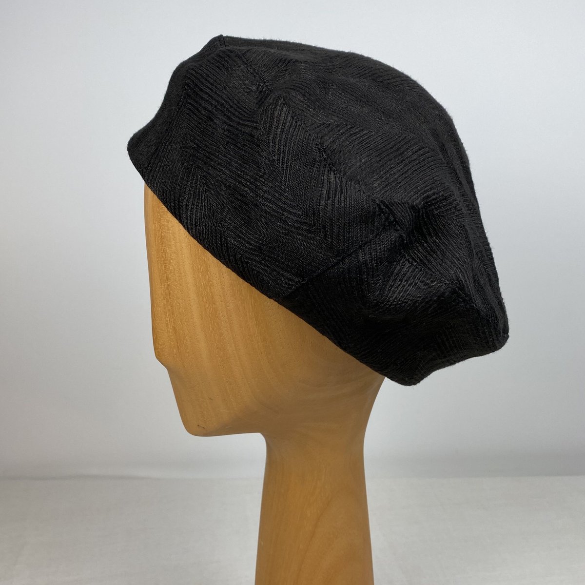 ポータークラシック SASHIKO BERET 刺し子 ベレー帽 ブラック Porter Classic - SASHIKO STRECH BERET (BLACK) - 刺し子 ストレッチ