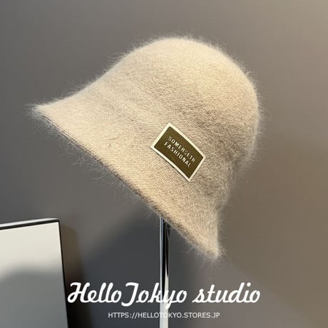 韓国ファッション バケットハット バケハ帽子 無地 秋冬 ウサギの毛 レディース帽子