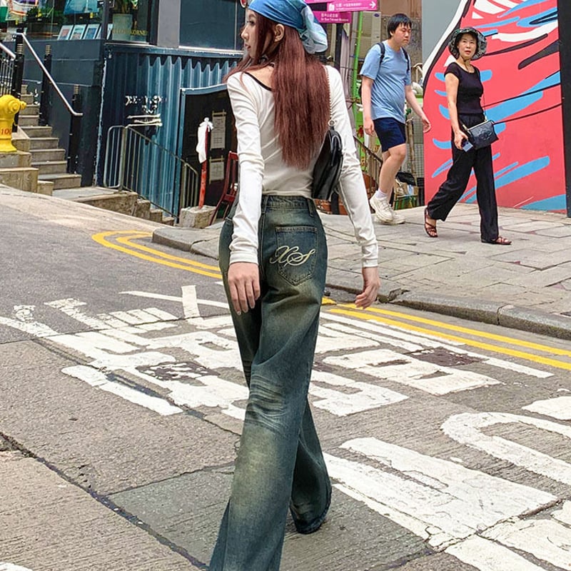 レディース パンツ ジーンズ 女性用のサイズのリッピング