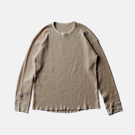 SILK NOEL ORGANIC WAFFLE  LONG SLEEVEーCOFFE