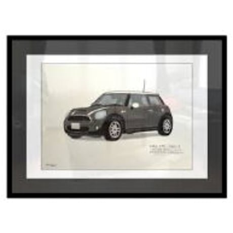 BMW MINI ​A4 アートイラスト  MY MINI イラスト　A4サイズ　額なし