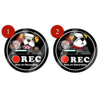 MINI(ミニクーパー)マスコット ドラレコステッカー -2 ドライブレコーダー ドラレコ ステッカー