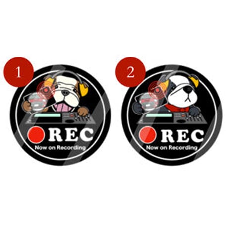 MINI(ミニクーパー)マスコット ドラレコステッカー -2 ドライブレコーダー ドラレコ ステッカー