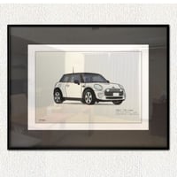 BMW MINI ​A4 アートイラスト  MY MINI イラスト　A4サイズ　額なし