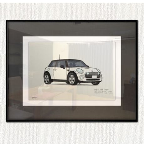 BMW MINI ​A4 アートイラスト  MY MINI イラスト　A4サイズ　額なし