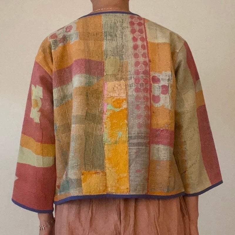 リバーシブル カンタ刺繍キルトコート コート カンタ | トモ・コーポレーション｜世界の民芸雑貨卸