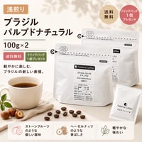 【送料無料/ドリップバッグプレゼント/浅煎り】  ブラジル パルプドナチュラル 浅煎り 100g×2