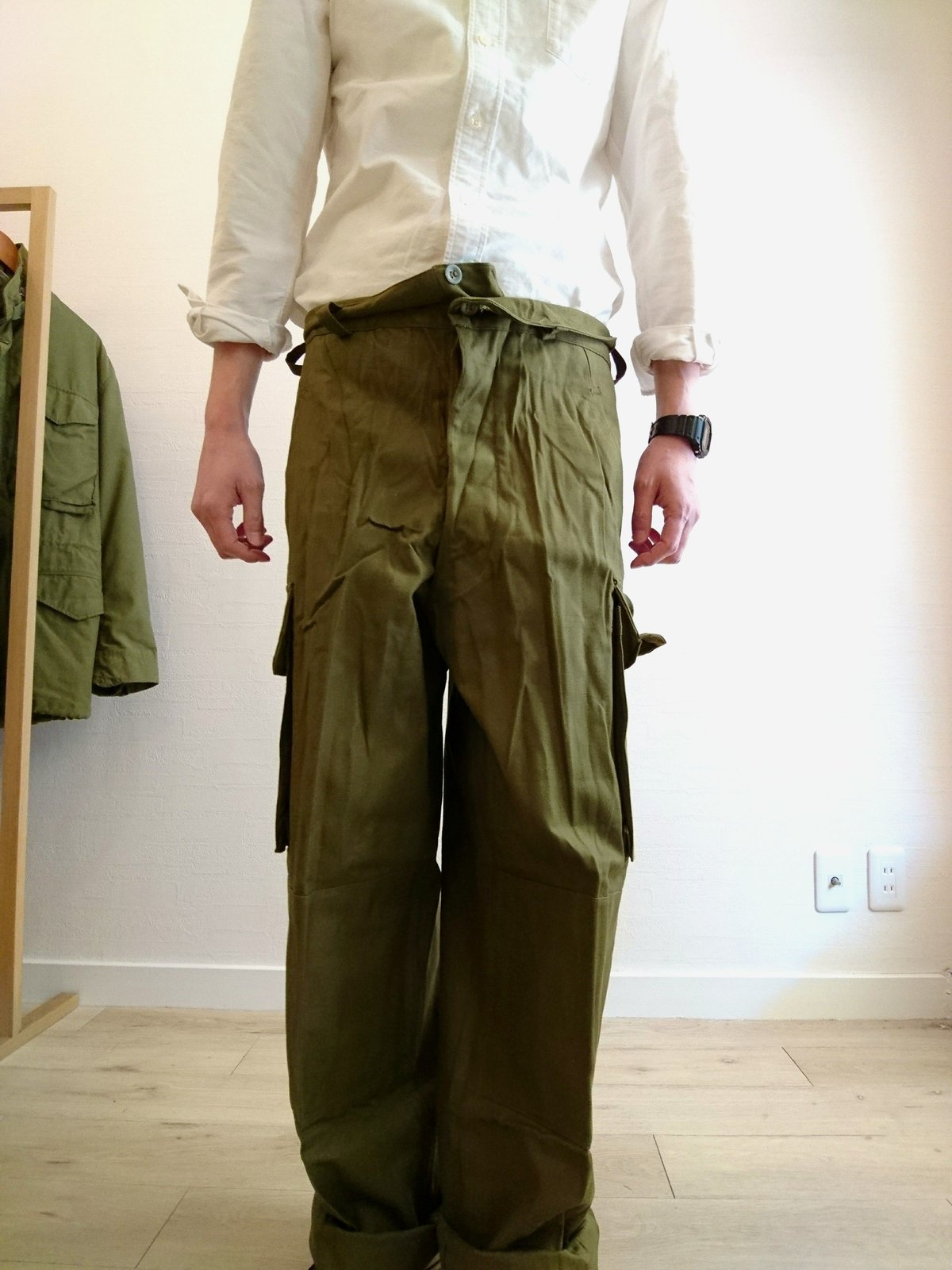 【French Army M-47 Cargo Pants Metal Button DeadStock】フランス軍 M-47 カーゴパンツ  前期メタルボタン DeadStock