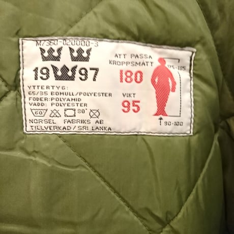 【Swedish Army  M-90 Field Coat Late Model DeadStock 】スウェーデン軍 M-90 フィールドコート 後期型  DeadStock