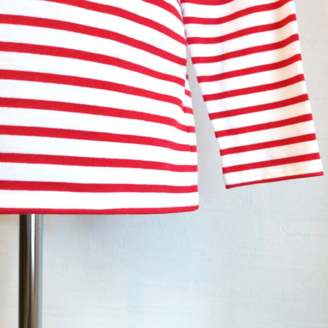 【SAINT JAMES/セントジェームス】OUESSANT SHIRT ウエッソン シャツ　ホワイト×レッド