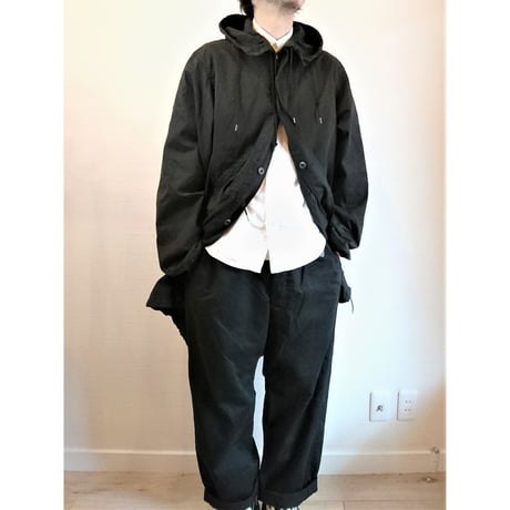 【US.Army 80's Night Desert Camo Parka Used Fabric Dyeing 】アメリカ軍 80's ナイトデザートカモパーカー Used 後染め　ブラック