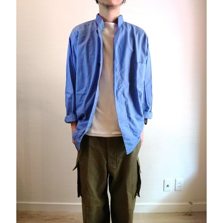 【US.Army 40's Hospital Shirts Standcollar DeadStock】アメリカ軍 40's ホスピタルシャツ スタンドカラー DeadStock