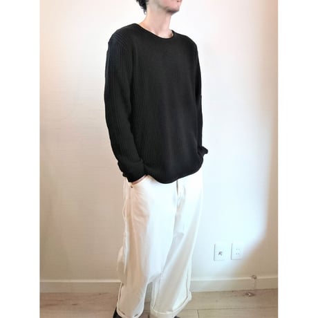 【Tieasy AUTHENTIC CLASSIC/ティージーオーセンティッククラシック】SUPER THERMAL CREW  スーパーサーマルクルー　ブラック