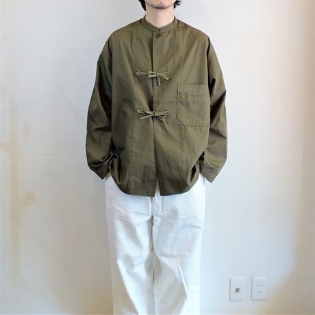 【ARMY TWILL/アーミーツイル】Cotton Polyester Plain Wave Tape Shirt　コットンポリエステル プレーンウィーブ テープシャツ　カーキ