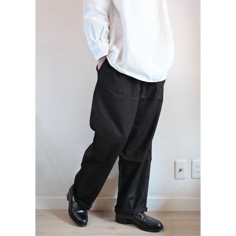 【HOLD FAST/ホールドファスト】Chef  Linen Trousers シェフ リネントラウザーズ　ブラック