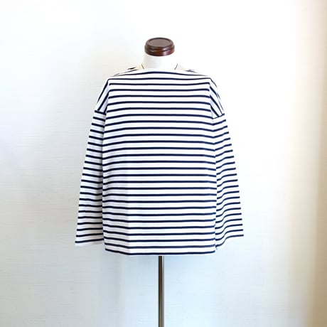 【SAINT JAMES/セントジェームス】OUESSANT LOOSE ウエッソン ルーズ　ホワイト×ネイビー