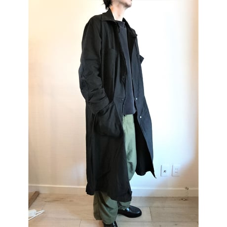 【US.Army 80's Inspector Coat DeadStock Fabric Dyeing】アメリカ軍 80's インスペクターコート DeadStock 後染め　ブラック