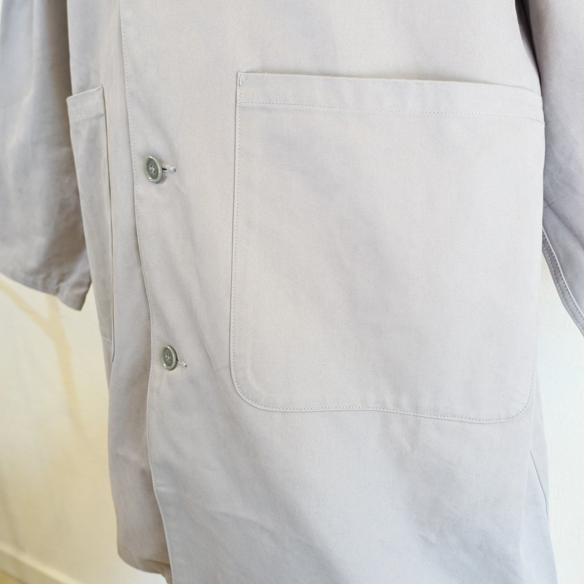 yarmo 　コート　ライトグレー　ロング コレックス collex 【yarmo/ヤーモ】Quilting Lab Coat