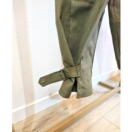 【French Army M-38 Motorcycle Pants Wood Button DeadStock】フランス軍  M-38 モーターサイクルパンツ ウッドボタン DeadStock