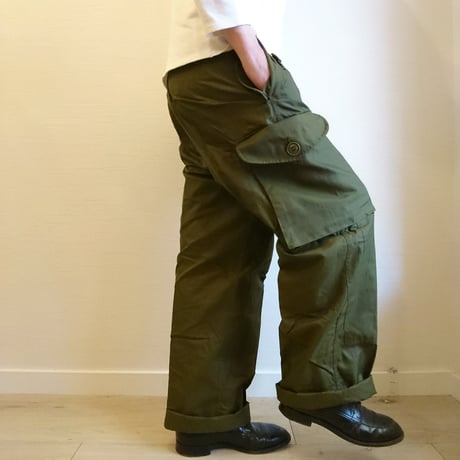 【Cnadian Army 80´S Wind Over Pants Dead Stock】カナダ軍 80´S ウィンド オーバーパンツ  DeadStock　 Long/Small