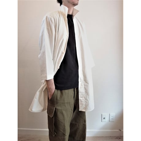 【Swedish Army Hospital Shirts DeadStock White 】スウェーデン軍 ホスピタルシャツ DeadStock ホワイト