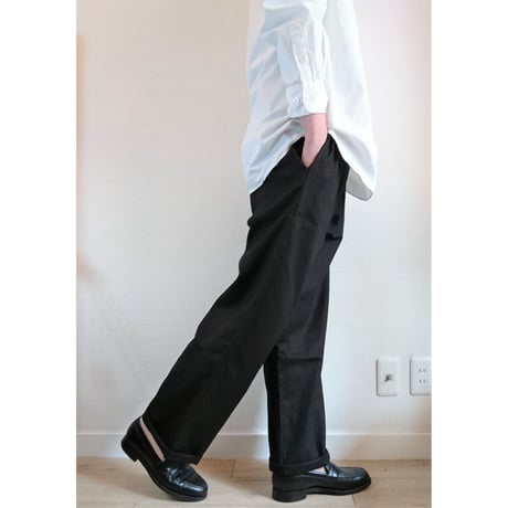 【HOLD FAST/ホールドファスト】Chef  Linen Trousers シェフ リネントラウザーズ　ブラック