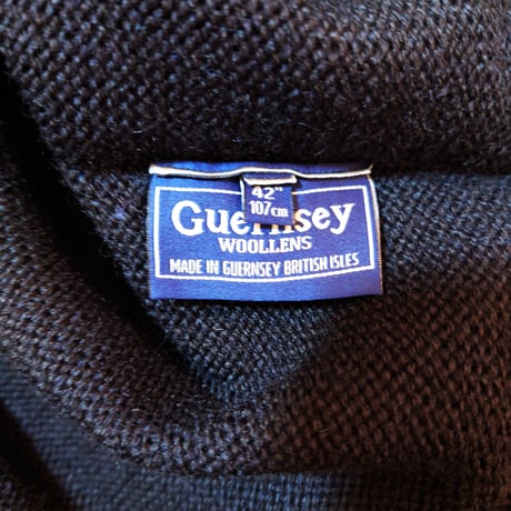 【 Guernsey Woollens/ガンジーウーレンズ】TRADITIONAL GUERNSEY SWEATER トラディショナル ガンジーセーター　ブラック