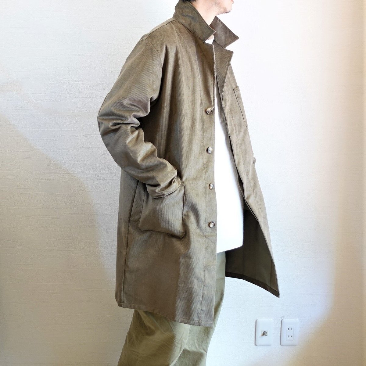 【Massaua/マッサワ】Corduroy Work Coat コーデュロイ ワークコート　グレー