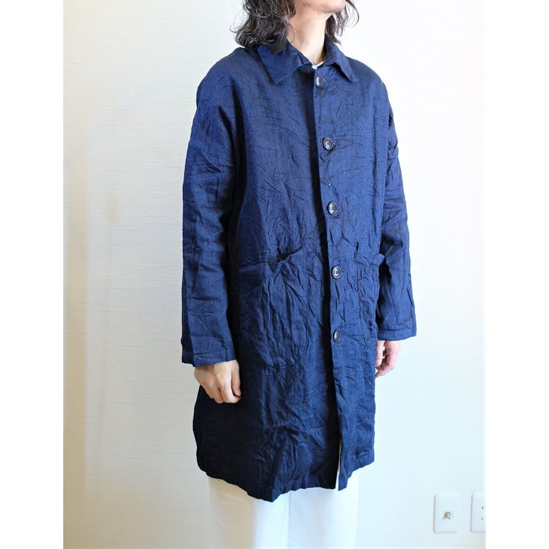 Yarmo/ヤーモ】Indigo Linen Duster Coat インディゴリネン ダ...