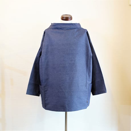 【Newlyn Smocks/ニューリン スモック】Round Neck Smocks　ラウンドネックスモック　デニム