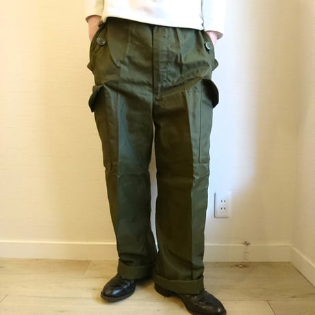 【Cnadian Army 80´S Wind Over Pants Dead Stock】カナダ軍 80´S ウィンド オーバーパンツ  DeadStock　 Long/Small