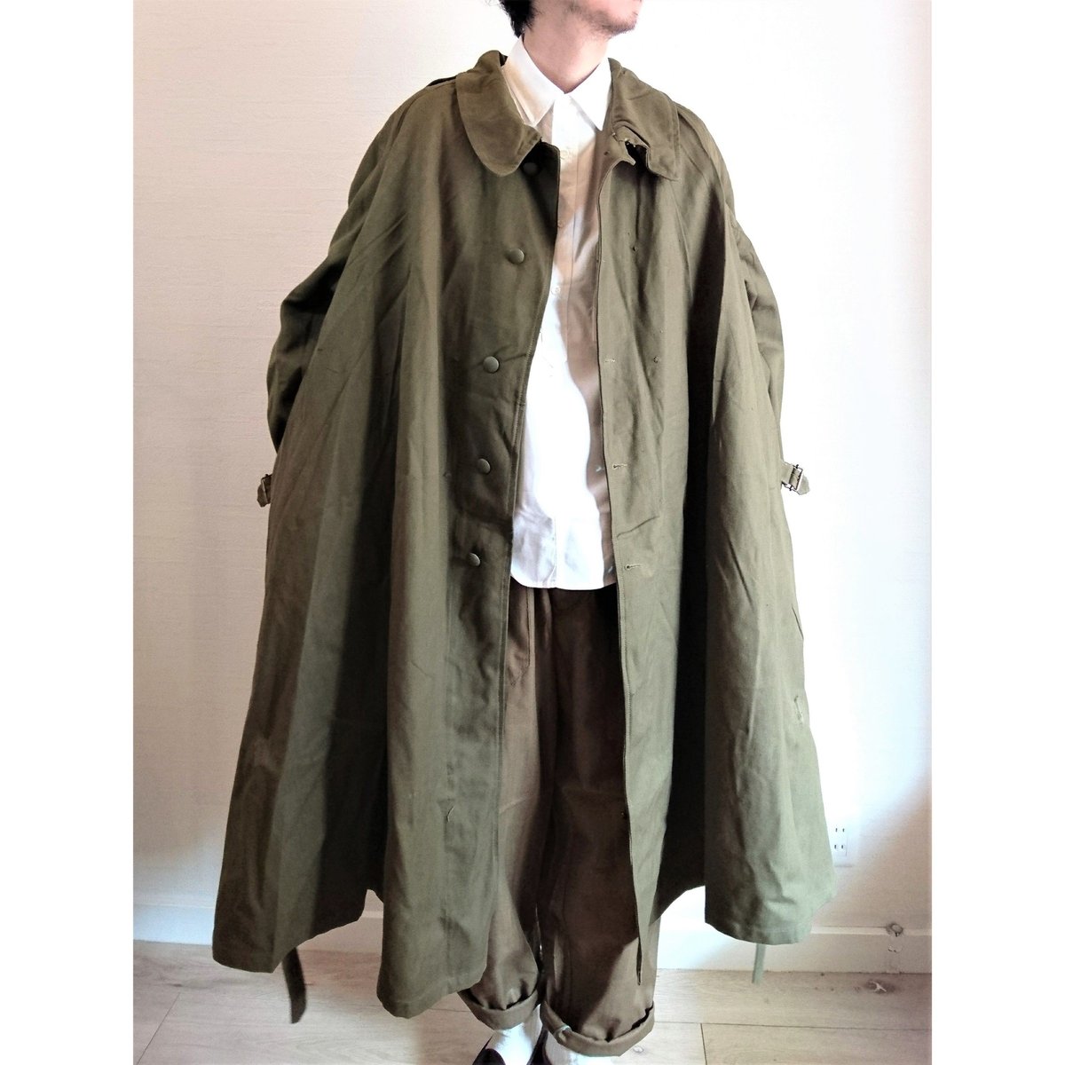 【French Army M-35 MotorCycle Coat Deadstock】フランス軍 M-35 モーターサイクルコート DeadStock