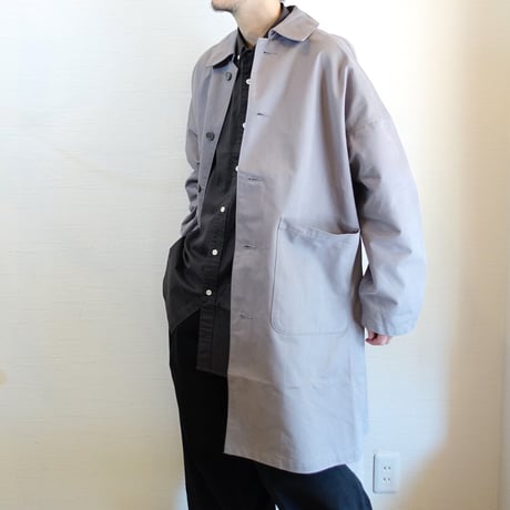【Yarmo/ヤーモ】 DUSTER COAT  ダスターコート　ライトグレー