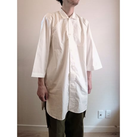 【Swedish Army Hospital Shirts DeadStock White 】スウェーデン軍 ホスピタルシャツ DeadStock ホワイト