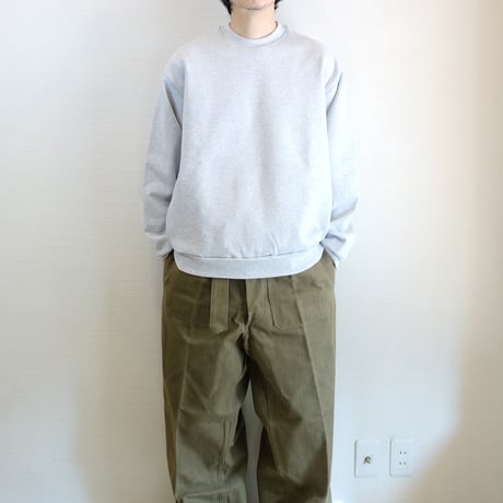 【LOS ANGELES APPAREL/ロサンゼルスアパレル】 14OZ HEAVY WEIGHT SWEAT CREW　ライトグレー