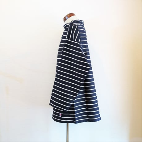 【Newlyn Smocks/ニューリン スモック】Round Neck Smocks　ラウンドネックスモック　ボーダー（ネイビー×ホワイト）