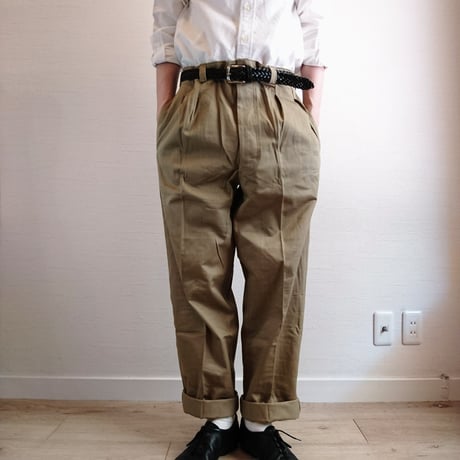【French Army M-52 Chino Pants Late Model DeadStock】フランス軍 M-52 チノパンツ後期型 DeadStock