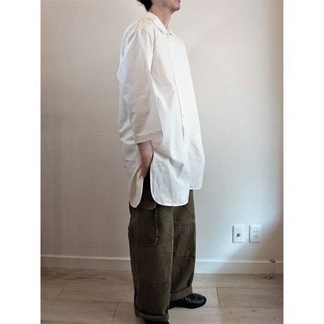 【Swedish Army Hospital Shirts DeadStock White 】スウェーデン軍 ホスピタルシャツ DeadStock ホワイト