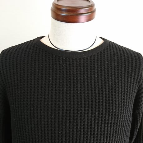 【Tieasy AUTHENTIC CLASSIC/ティージーオーセンティッククラシック】SUPER THERMAL CREW  スーパーサーマルクルー　ブラック