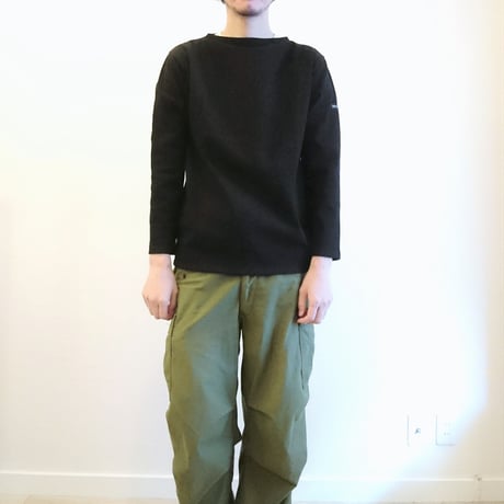 【SAINT JAMES/セントジェームス】OUESSANT SHIRT ウエッソン シャツ　ブラック