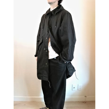 【US.Army 80's Night Desert Camo Parka Used Fabric Dyeing 】アメリカ軍 80's ナイトデザートカモパーカー Used 後染め　ブラック
