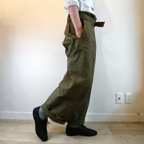【French Army 40's M-38 Motorcycle Pants DeadStock】フランス軍 40's M-38 モーターサイクルパンツ DeadStock