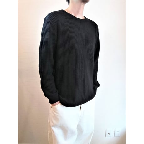 【Tieasy AUTHENTIC CLASSIC/ティージーオーセンティッククラシック】SUPER THERMAL CREW  スーパーサーマルクルー　ブラック