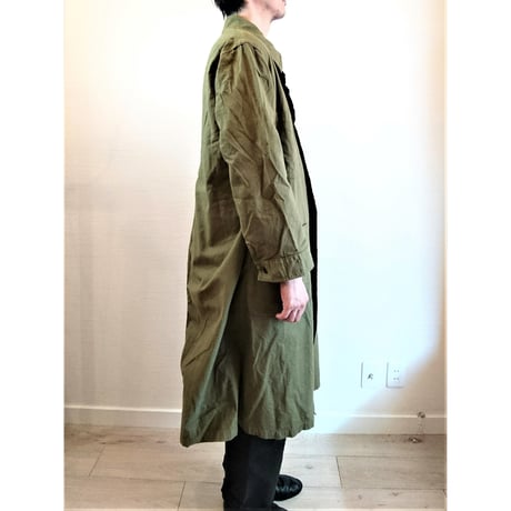 【US.Army 80's Inspector Coat DeadStock Fabric Dyeing】アメリカ軍 80's インスペクターコート DeadStock 後染め　オリーブ