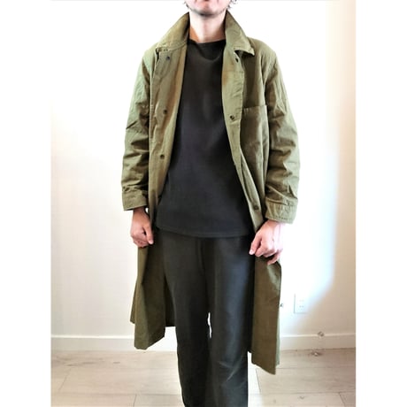 【US.Army 80's Inspector Coat DeadStock Fabric Dyeing】アメリカ軍 80's インスペクターコート DeadStock 後染め　オリーブ