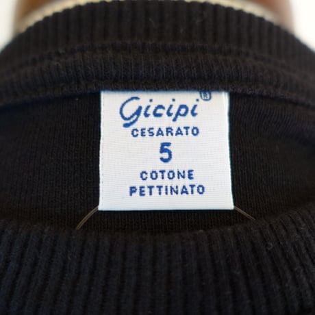 再入荷【gicipi/ジチピ】LUPO ルーポ（クルーネック）　ブラック　グレー