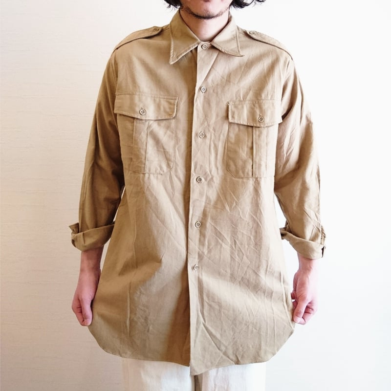 French Military 50´S～60´S Work Shirt Dead Sto...
